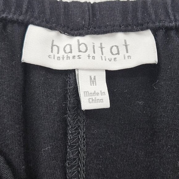 Habitat Deep Hem Flood Pants Black Women’s Size M Wide Leg Crop Minimalist - Picture 5 of 11